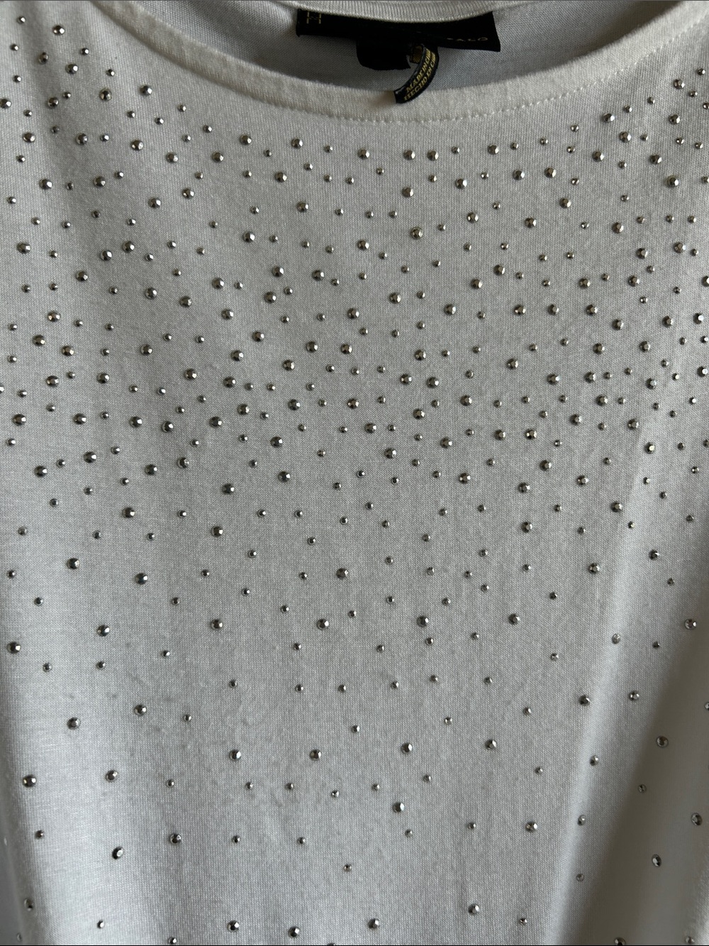 Silver Stud Embellished Top •  L